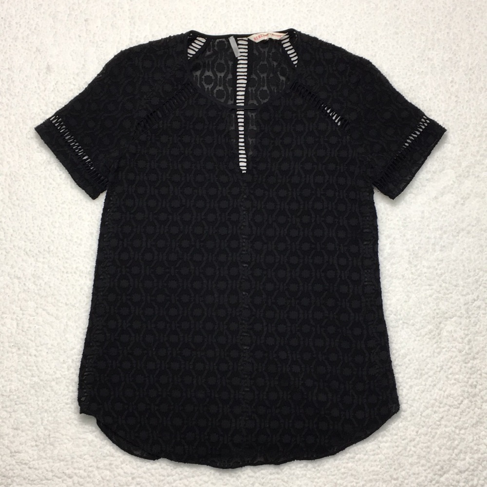 Rebecca Taylor Lace Inset Tee Size 0